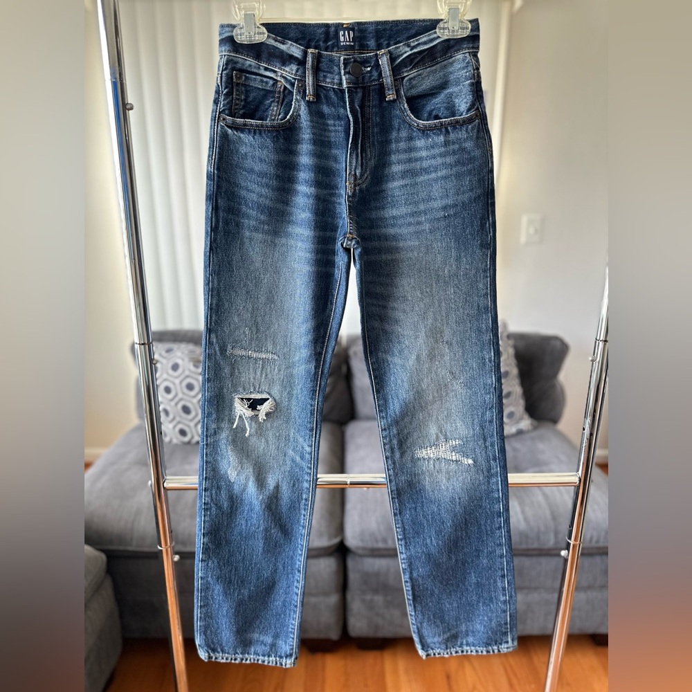 Gap Distressed Denim Boys Jeans   Slim Original Fit   Size 16